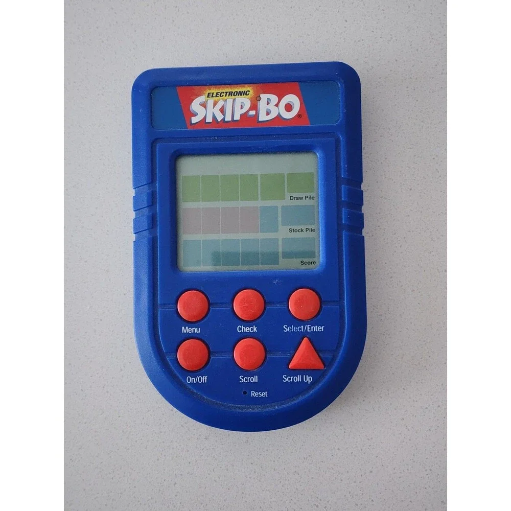 Vintage Skip-Bo Electronic Handheld Game Mattel 2002 Tested & Working